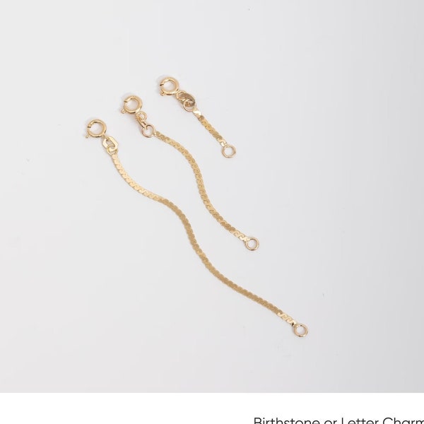 Serpentin-Kettenverlängerer, 14K Massivgold S-Glieder-Verlängerungskette, kleine dünne S-förmige Kette, Armband- oder Halskettenverlängerer, Schlangenverlängerer