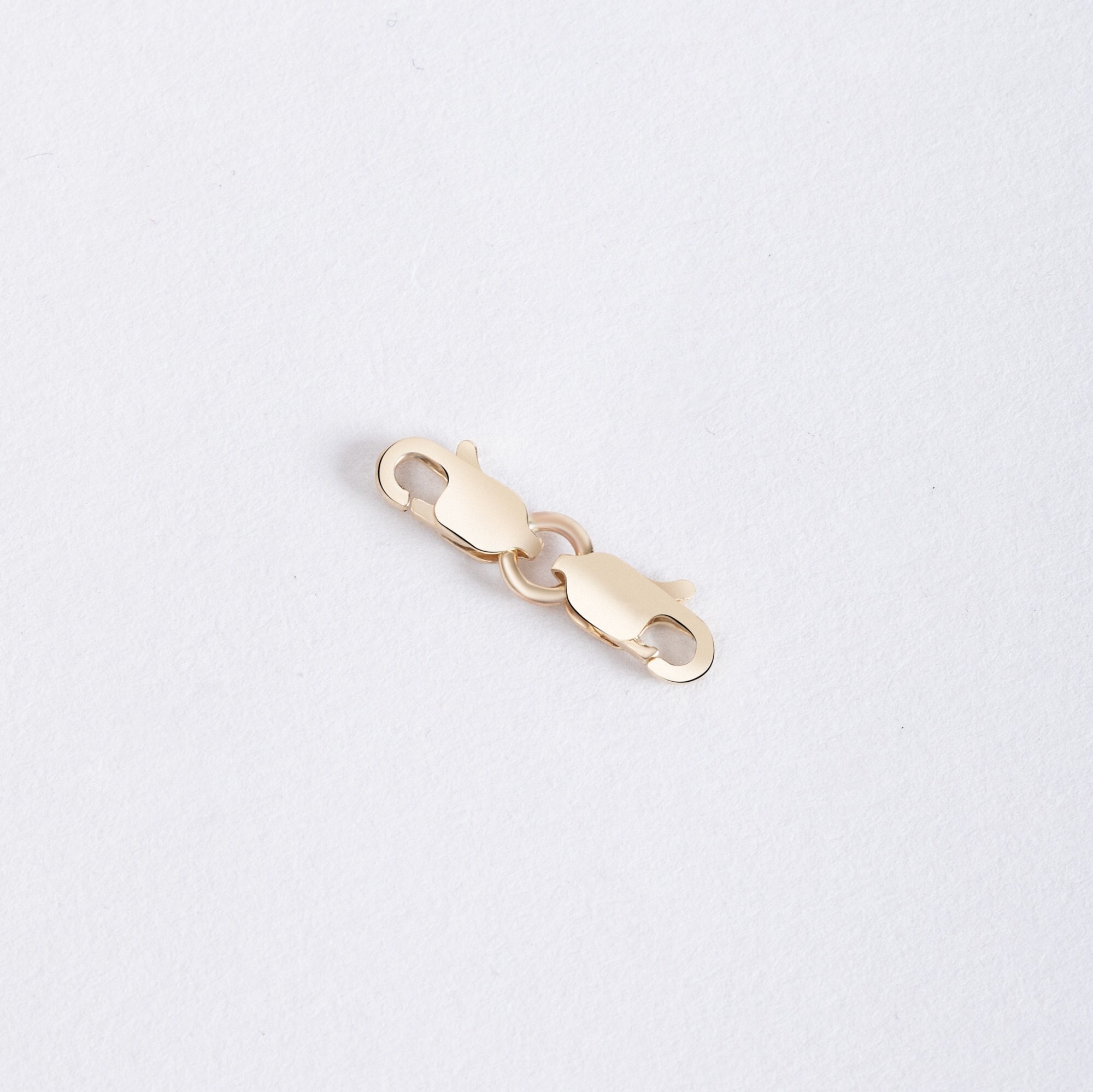 Additional Lobster Clasp Extender, 14K 18K Real Gold Two Lobster Clasp Safety Extender, Necklace & Bracelet 3/4 Inch Connector Lobster Clasp