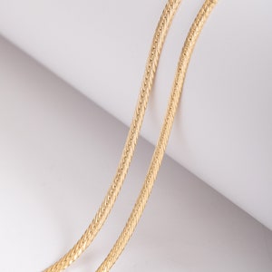Solid Curb Cuban Chain Necklace in 14K Real Gold, Curb Cuban Chain Necklace, Solid Curb Chain, Dainty Curb Chain Necklace, Gift for Women