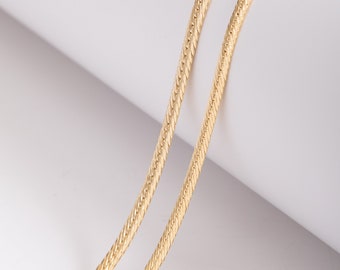 Solid Curb Cuban Chain Necklace in 14K Real Gold, Curb Cuban Chain Necklace, Solid Curb Chain, Dainty Curb Chain Necklace, Gift for Women