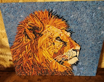 Lion Mosaic 60x70cm