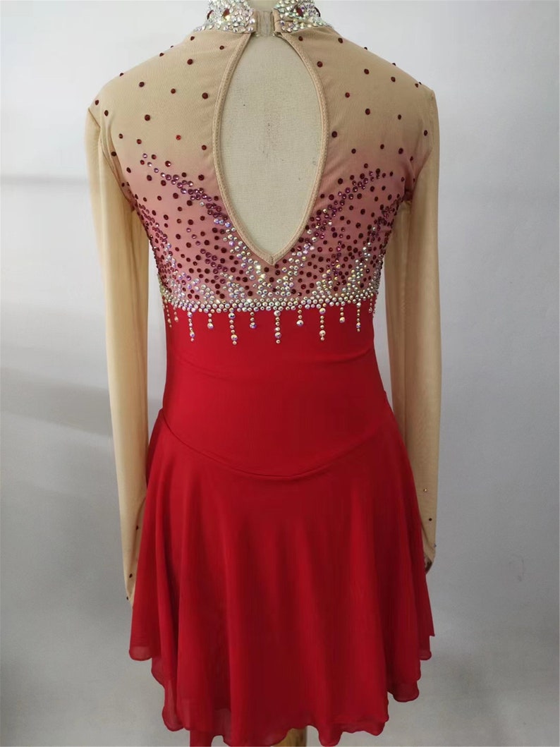 Red Figure Skating Dress for Women Etsy