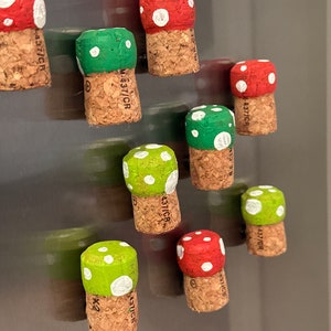 Mushroom cork magnets