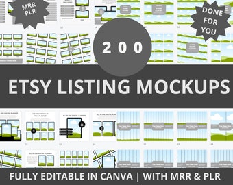 200 Etsy Mockups: Canva Template