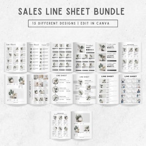Canva Line Sheet Template for Wholesale, Catalogue Price Template, Pricing & Services Guide, Price List Template, Canva Linesheet Catalogue