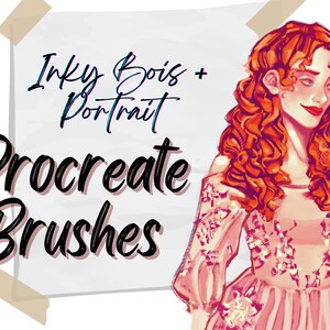 Inky Bois and Portrait Procreate Brush Pack