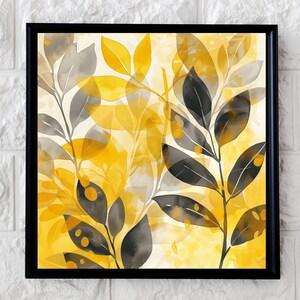 Watercolor on block print, Digital Print for Immediate Download, Wall Art, Home Decor