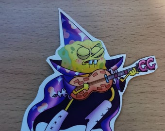 Wizard sponge guitarist sticker