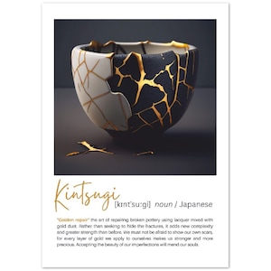 Kintsugi-poster afdrukken | Japans | Genezing | Inspirerend | Kunst aan de muur | Woondecoratie | Meerdere maatopties
