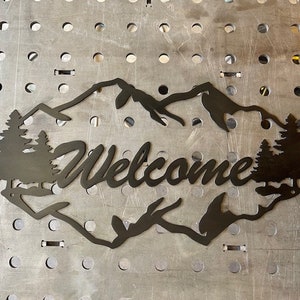 Custom Metal &quot;Welcome&quot; Sign