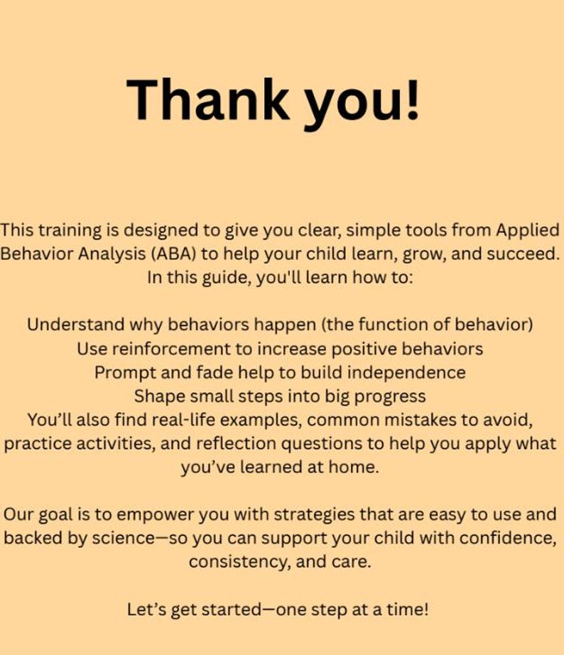 ABA Parent Training Packet - Functions of Behavior, Reinforcement ...