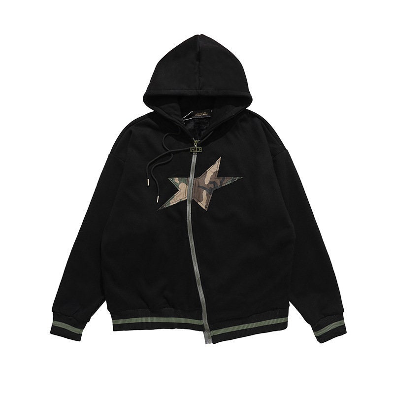 STAR Graphic Y2k Full Zip Hoodie Unisex Streetwear Print - Etsy