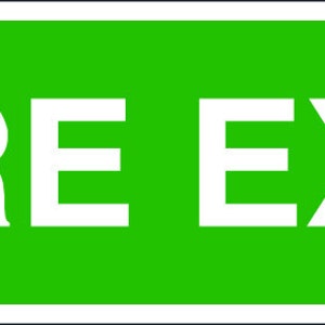 Fire Exit Green Fire Exit Signage Acrylic Vinyl Sign Sticker Safety