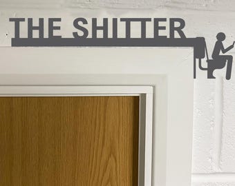 Der Scheißer Mann Auf Toilette Toilette Sign Tür Topper Mann Höhle Haus Bar Dekor WC