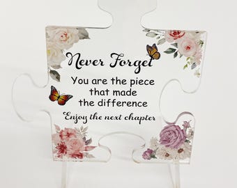 Stunning Missing Piece Jigsaw Acrylic Plaque Freestanding Gift Ornament Leaver
