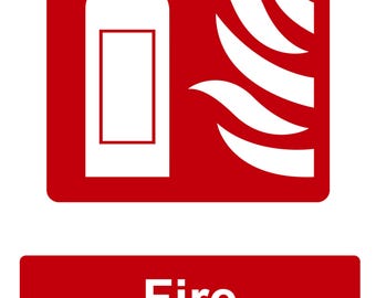 Seco Cartello con scritta Nearest Fire Marshal is, Located & Fire, 200 mm x 150 mm – 1 mm, in plastica semi rigida
