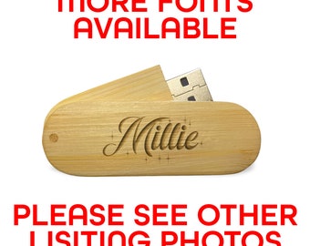 Personalised Wooden Engraved 16Gb 32Gb USB Stick Memory Flash Drive Company Logo