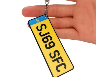 Custom License Plate Keychain: Personalized Mini Number Plate Keyring