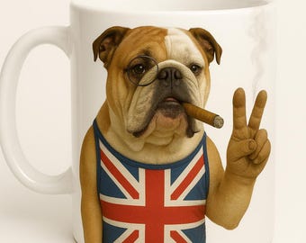 British Bulldog BB1 Union Jack Coffee Tea Cup Mug 11oz - Etsy