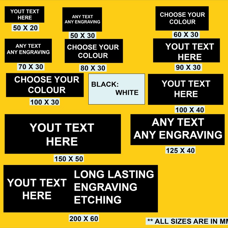 Custom Text Metal Labels - Etsy UK