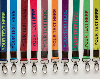 Printed Lanyards Personalised Custom Any Text Colour Break ID Card Holder Wallet