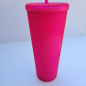 Starbucks Mother&#39;s Day &#39;Ruby&#39; Pink Red Soft Touch, Cold Cup Tumbler 24 oz