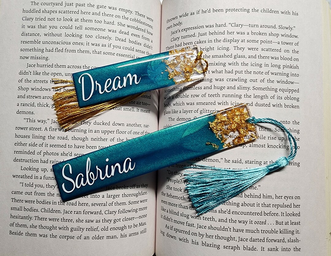 Personalized Resin Bookmarks Set - Etsy