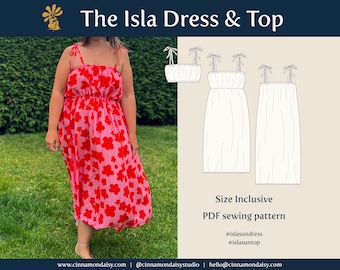 Isla Sundress & Top Sewing Pattern: Beginner Friendly (PDF Pattern)