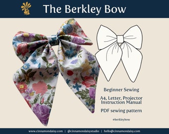 Berkley Hair Bow Sewing Pattern: Beginner-Friendly (Digital PDF)