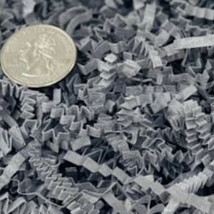 Gray Crinkle Paper, Void filler, Shredded paper, Gift box filler & Wrapping, Basket Cushioning, wedding gift box, Paper Party supplies