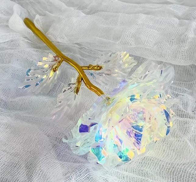 Golden Crystal Artificial Roses | Perfect for Christmas, Weddings ...