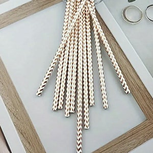 Rose Gold Paper Straw Creative Disposable Paper Party Pastry Drink Decoration Straw, baby shower, Birthday party, & more!