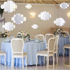 White Felt Cloud Hanging Ornament: Decor for Home, Wedding, and Summer Parties