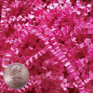 Fuchsia Crinkle Paper, Void filler, Shredded paper, Gift box filler & Wrapping, Basket Cushioning, wedding gift box, Paper Party supplies