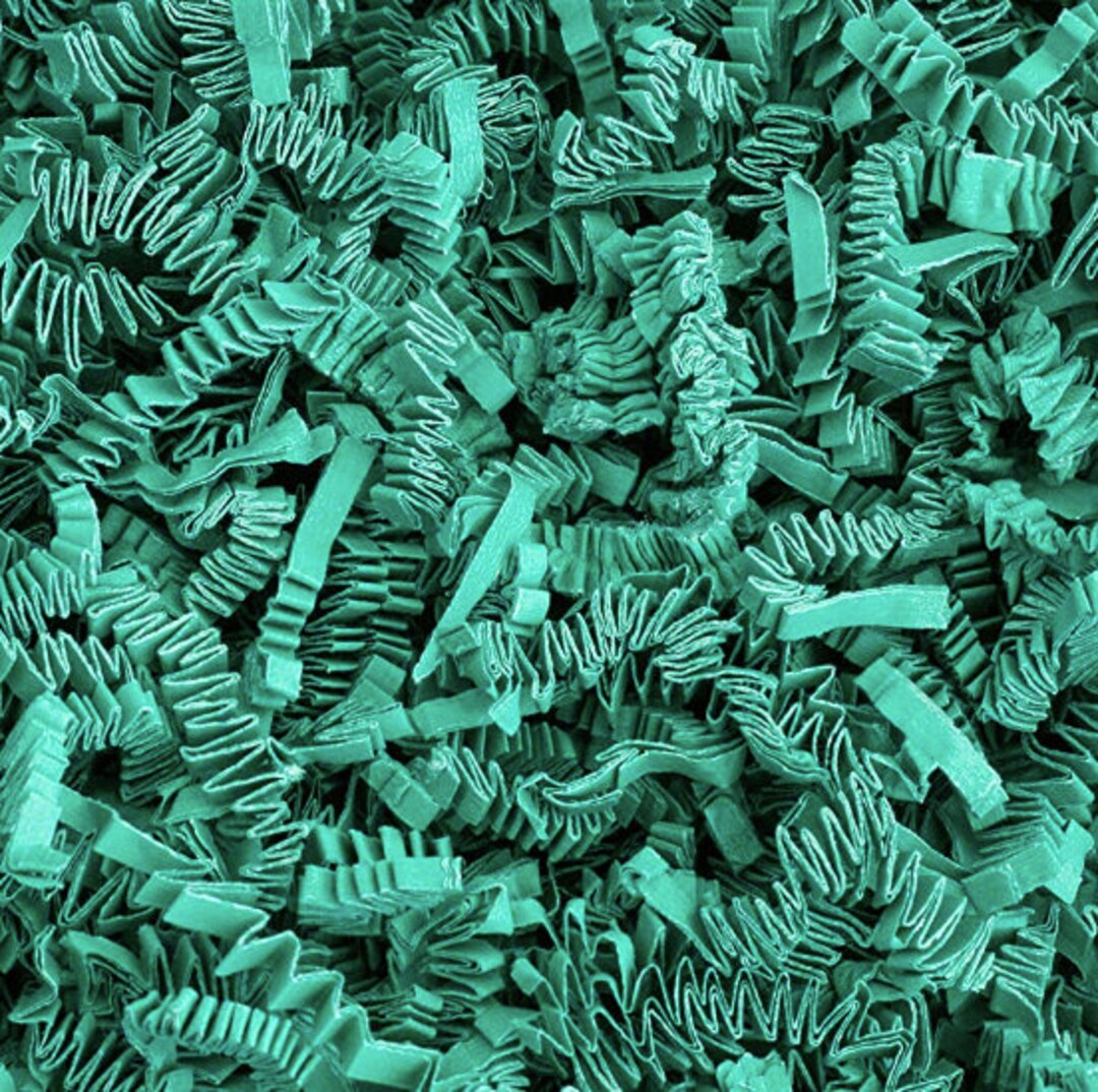 Teal Crinkle Paper Void Filler Shredded Paper Gift Box Etsy