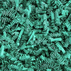 Teal Crinkle Paper, Void filler, Shredded paper, Gift box filler & Wrapping, Basket Cushioning, wedding gift box, Paper Party supplies