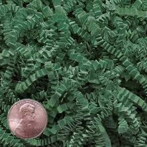 Forest Green Crinkle Paper, Void filler, Shredded paper, Gift box filler & Wrapping, Basket Cushioning, wedding gift box, Party supplies