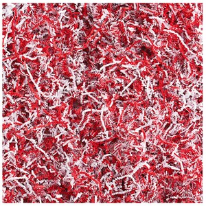 White and Red Crinkle Paper, Void filler, Shredded paper, Gift box filler & Wrapping, Basket Cushioning, wedding gift box, present stuffing
