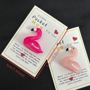 Flamingo Pocket Hug Gifts | Motivational Message Cards for Birthdays, Parties & More