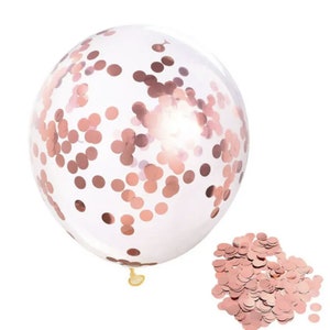 Rose gold Confetti Sequin Balloons, Party Decoration Balloons for weddings, baby showers, engagement and birthday parties and many more!