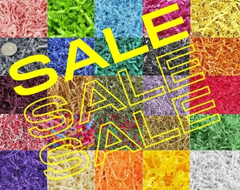 Assorted Color Crinkle Cut Paper Shred: Gift Wrapping Material