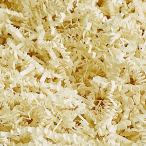 Ivory Crinkle Paper, Void filler, Shredded paper, Gift box filler & Wrapping, Basket Cushioning, wedding gift box, Paper Party supplies