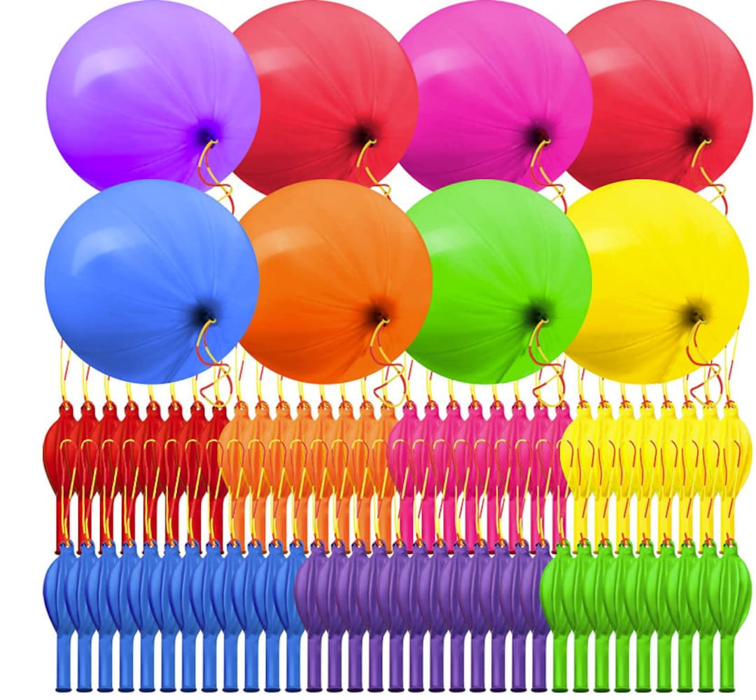 Punch Balloons Assorted Colors Punching Balloons Party Etsy