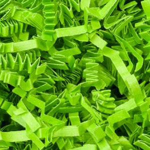 Lime Green Crinkle Paper, Void filler, Shredded paper, Gift box filler & Wrapping, Basket Cushioning, wedding gift box, Paper Party supplies