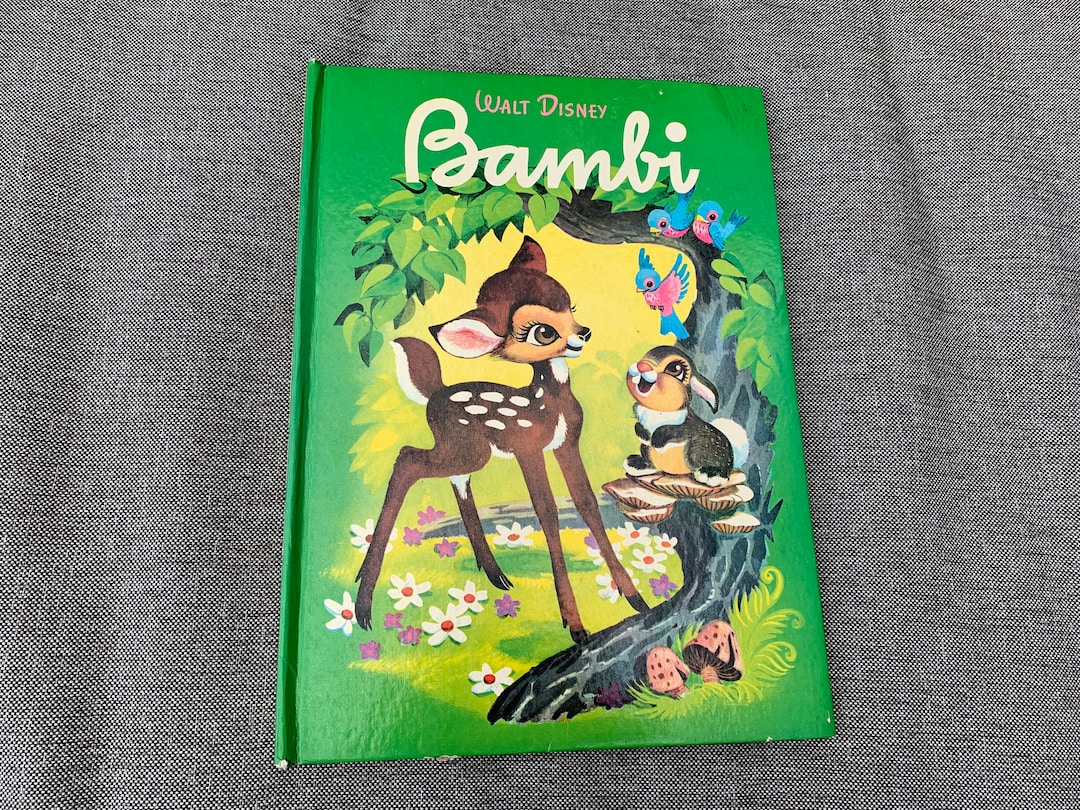 Classic Vintage Walt Disney Bambi Story Book Illustrated Children's(02)