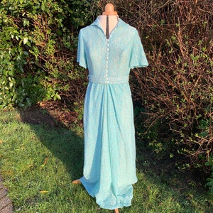 chinese dress ladies Womens Duck egg Wisteria Gauze Drop Shoulder Maxi Night Dress  THEIR NIBS