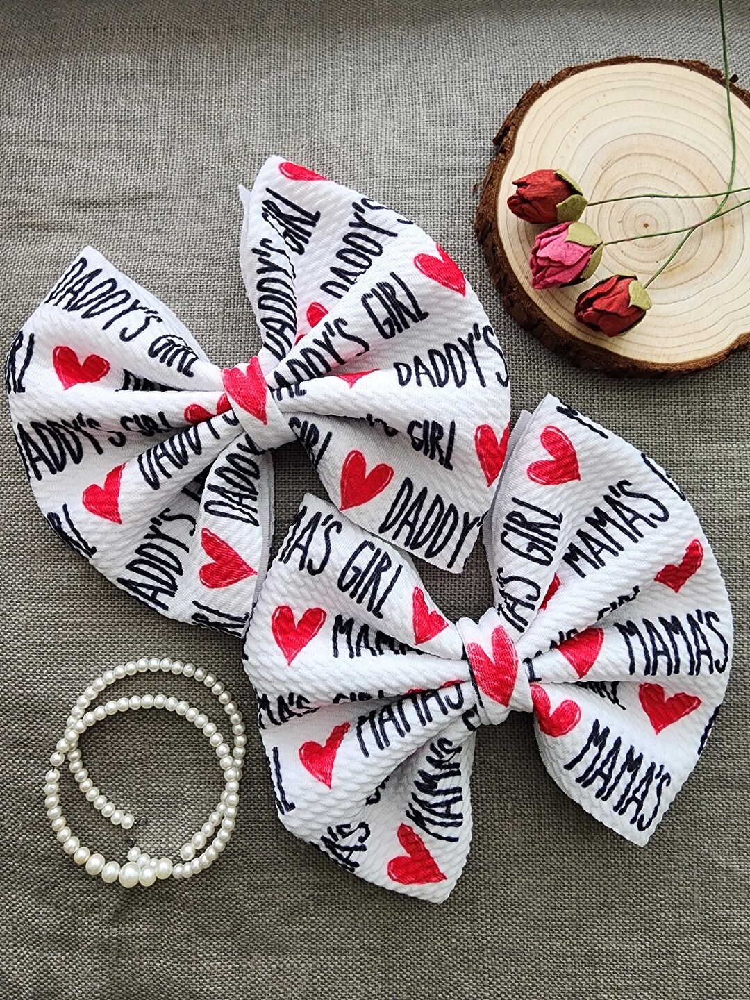 Mama's Girl Bow Daddy's Girl Bow for Girl Bow for Baby Girl Gift for