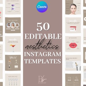 Aesthetics Instagram Posts | Botox and Filler CANVA Posts | Injector Social Media Templates