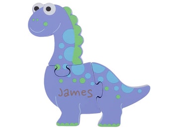 Personalised Diplodocus Wooden Puzzle - Dinosaur Puzzle - Gift's for Kids - Learning Toys - Gift's for Toddlers