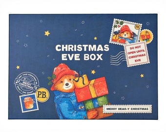 Boîte personnalisée de réveillon de Noël de l’ours Paddington-Festive-Noël-Vacances saisonnières-Enfants-Souvenirs de Noël